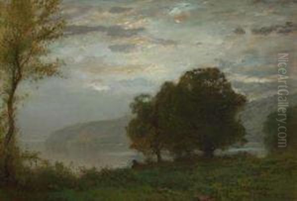 On The Connecticut River Oil Painting by Arthur Parton