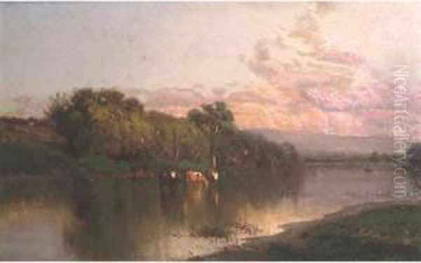 A Catskill Vista Oil Painting by Arthur Parton