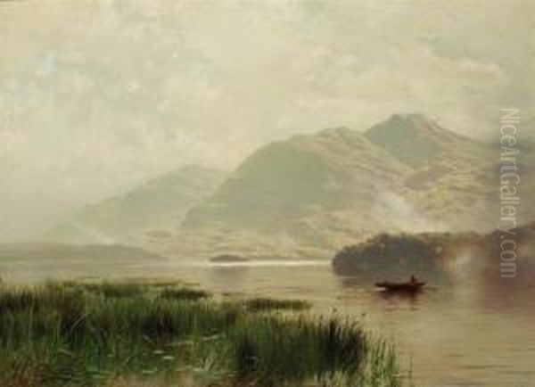 Morning Row On The Lake Oil Painting by Arthur Parton