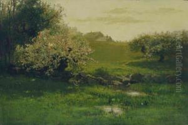 Apple Blossoms Oil Painting by Arthur Parton