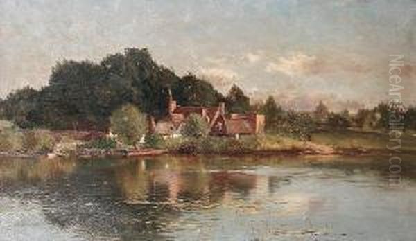 A View On The Thames Oil Painting by Ernest Parton