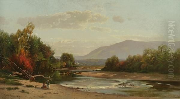 Resting By A Stream In The Catskills Oil Painting by Ernest Parton