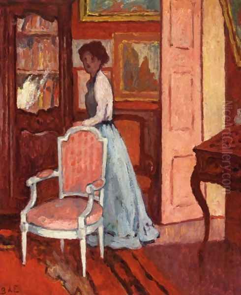 Interior Oil Painting by Georges dEspagnat