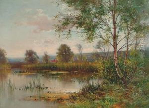 The Backwater Oil Painting by Ernest Parton