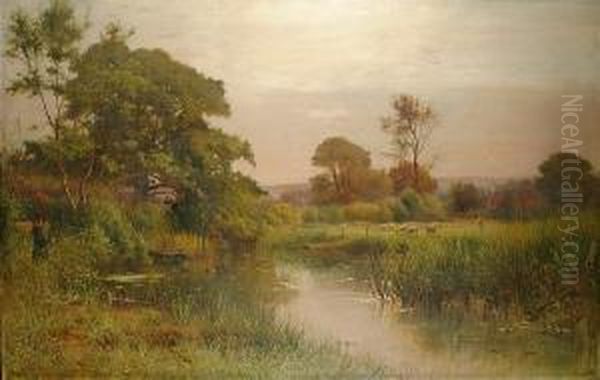 A Pool On The Medway Oil Painting by Ernest Parton