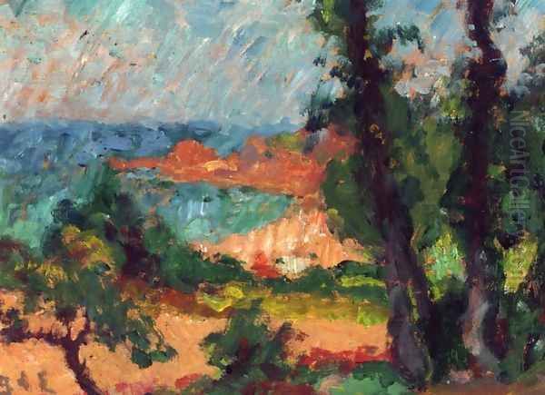 Midday Landscape Oil Painting by Georges dEspagnat