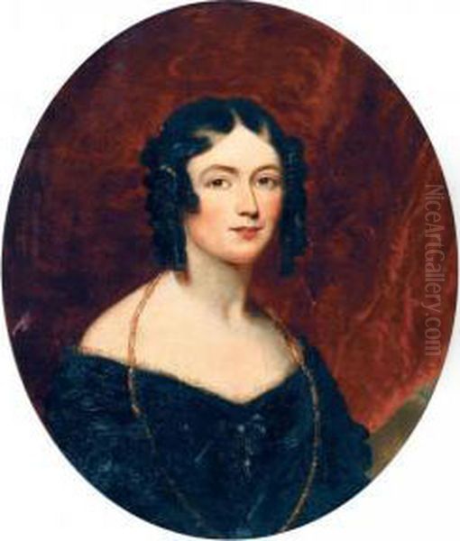 Portrait Of Eleanor Knatchbull (died 1883) Oil Painting by John Partridge