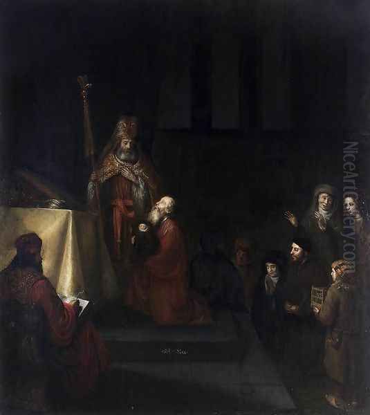 Presentation in the Temple 1655 Oil Painting by Abraham van Dijck