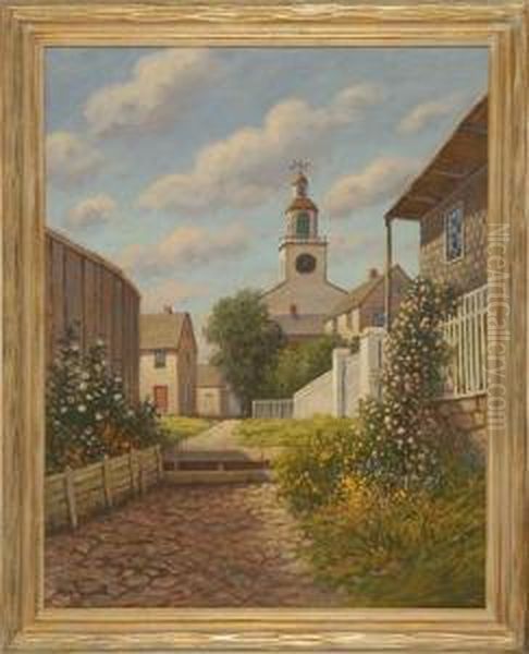 Stone Alley, Nantucket by William Frederick Paskell