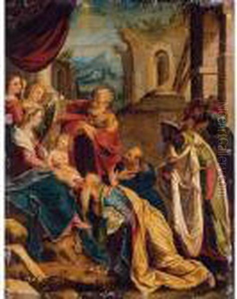 Adoration Of The Magi Oil Painting by Bartolomeo Passarotti