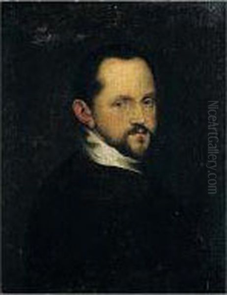 Portrait Of A Gentleman, Half-length, Wearing Black Oil Painting by Bartolomeo Passarotti