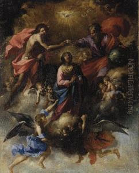 Le Couronnement De La Vierge Oil Painting by Giuseppe Passeri