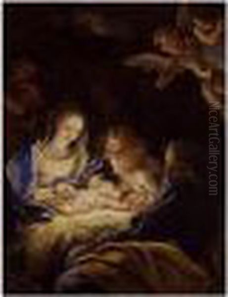 The Adoration Of The Shepherds Oil Painting by Giuseppe Passeri