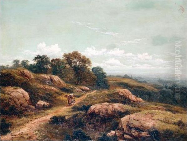 Gathering Wood Oil Painting by Charles Henry Passey