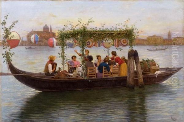 Alla Festa Del Redentore Oil Painting by Luigi Pastega