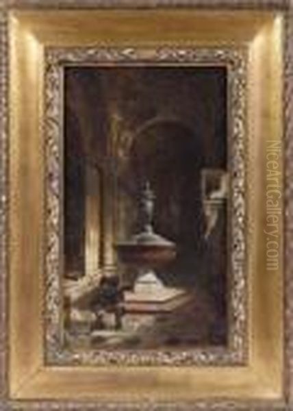 Battistero Della Basilica Di S.marco Oil Painting by Luigi Pastega