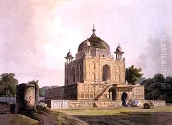 Mausoleum of Sultan Purveiz near Allahabad Oil Painting by Thomas Daniell