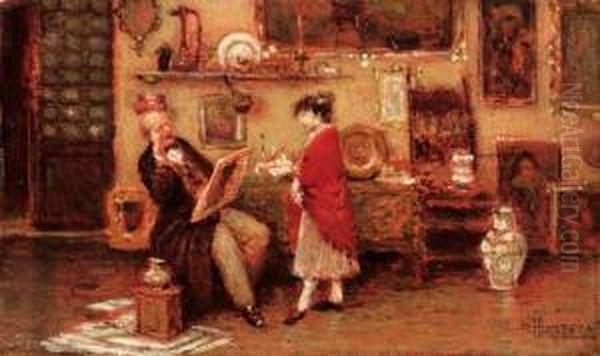 Scena D'interno Oil Painting by Luigi Pastega