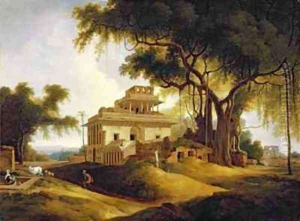 Ruins of the Naurattan Sasaram Bihar Oil Painting by Thomas Daniell