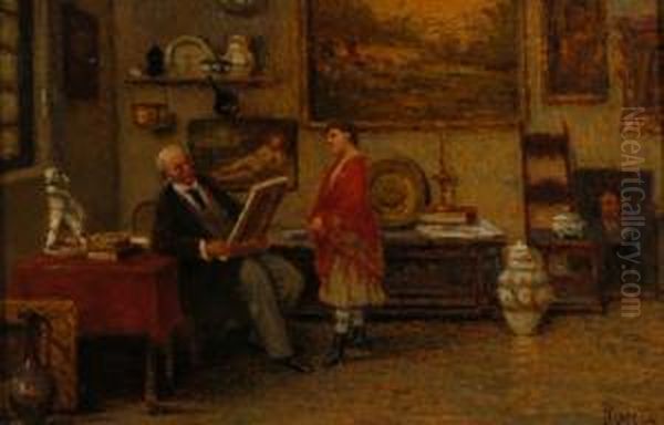 L'antiquario Oil Painting by Luigi Pastega