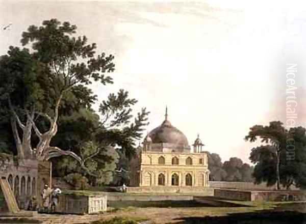 Mausoleum of Sultan Chusero near Allahabad Oil Painting by Thomas Daniell