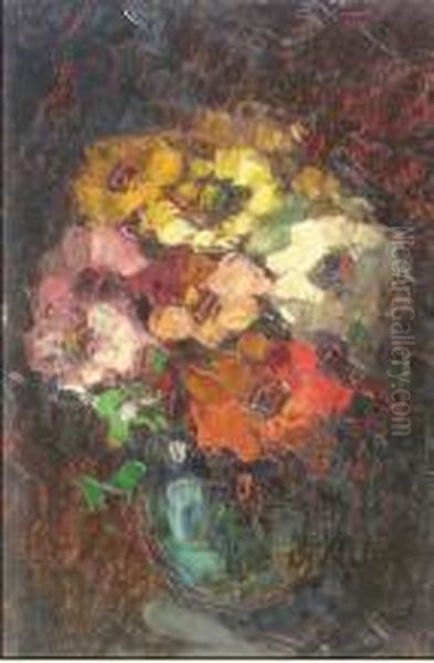 Bouquet De Oil Painting by Louis Pastour