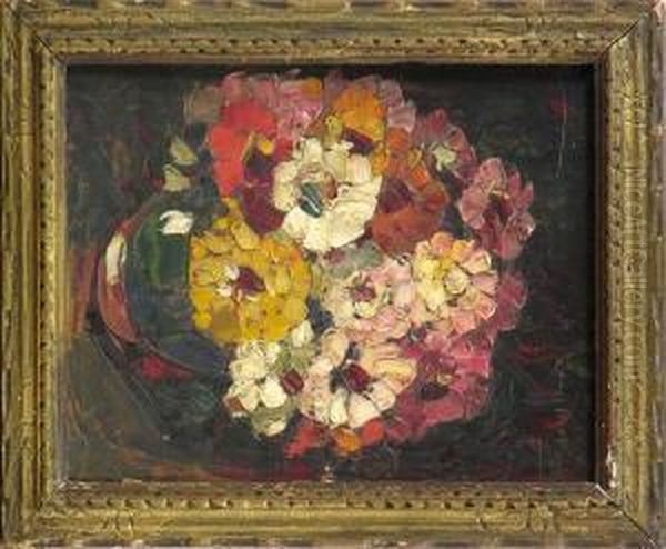 Bouquet De Fleurs Oil Painting by Louis Pastour