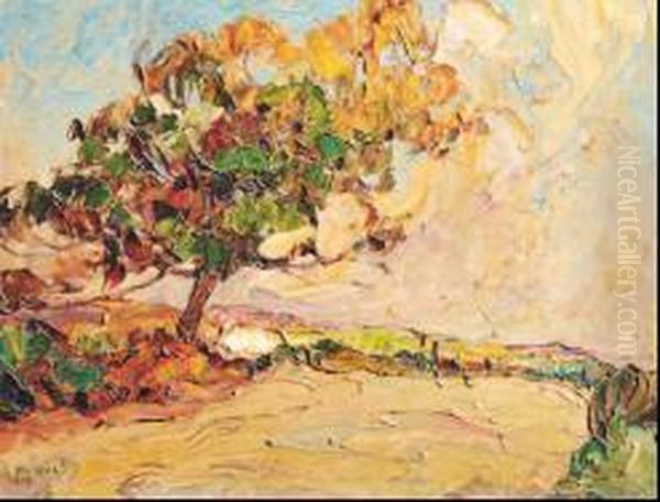 Au Soleil Levant La Croix Des Gardes, Cannes, Juin 1919 by Louis Pastour