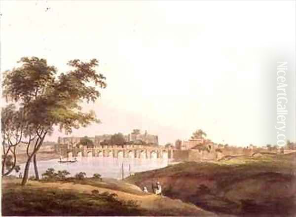 The Bridge at Juonpore Bengal Oil Painting by Thomas Daniell