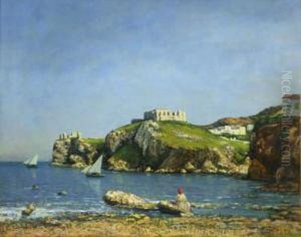 The Seaside Which Overlooks The Hill Oil Painting by Cherubino Pata