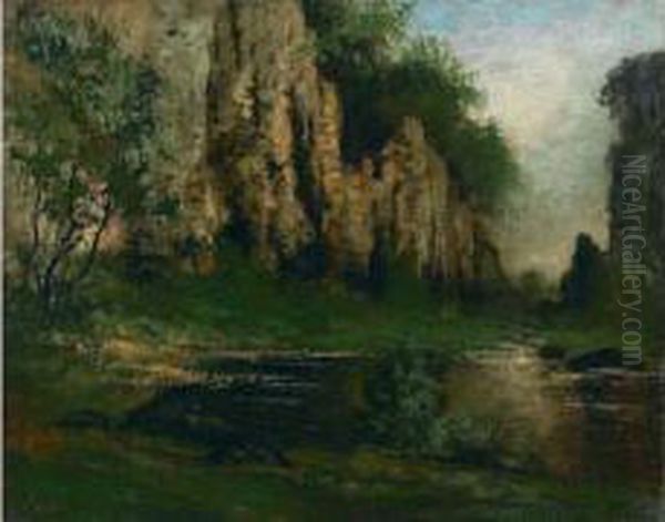 Paysage Du Doubs Oil Painting by Cherubino Pata