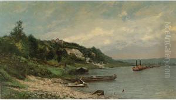 Les Environs De Creteil Oil Painting by Cherubino Pata