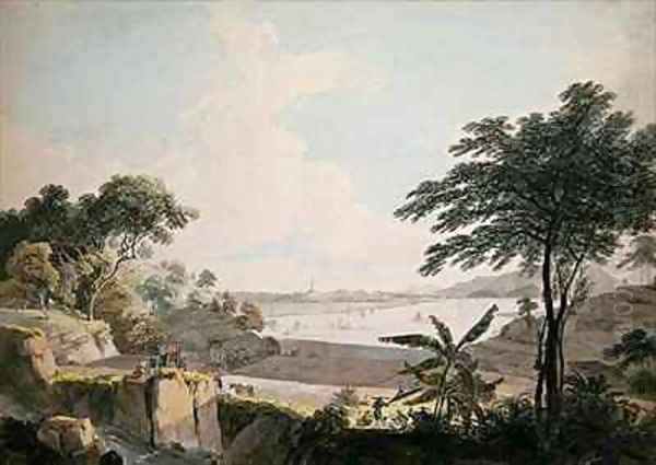 View of the Canton River near Whampoa China Oil Painting by Thomas Daniell