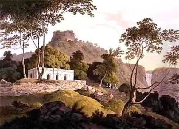 Raje Gaut the Principal Road up to Rotas Ghur Bahar Oil Painting by Thomas Daniell