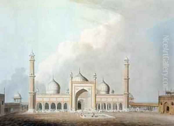 The Jummah Musjed Delhi Oil Painting by Thomas Daniell