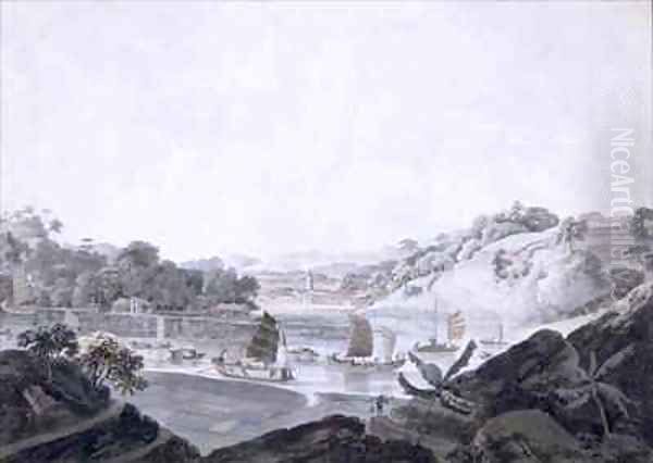 View of Some Cheon on French Island taken from Danes Island China Oil Painting by Thomas Daniell