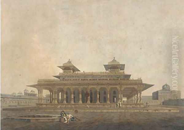 Part of the Palace in the Fort of Allahabad 2 Oil Painting by Thomas Daniell