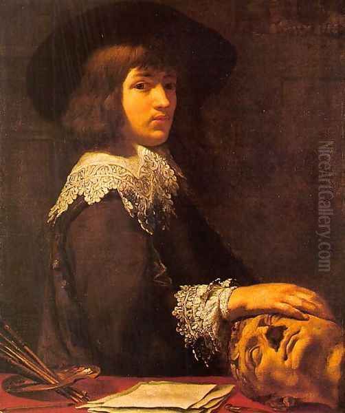 Self Portrait 1636 Oil Painting by Jean Daret