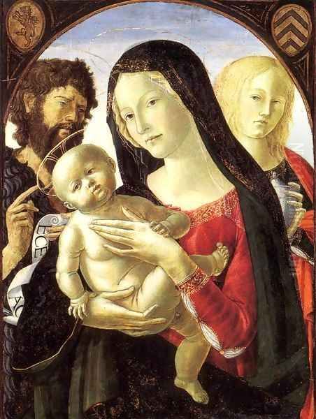 Madonna and Child with St John the Baptist and St Mary Magdalene 2 Oil Painting by Neroccio (Bartolommeo) De' Landi