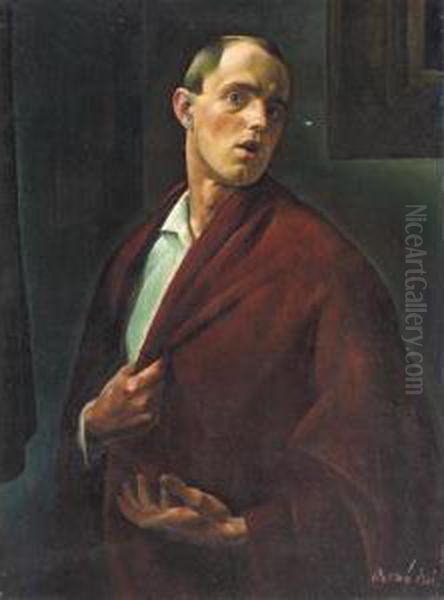 Self-portrait Oil Painting by Karoly Patko