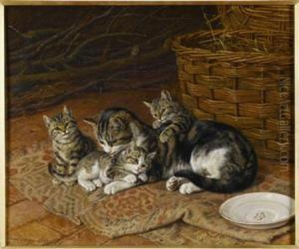 Bath -time Oil Painting by Frank Paton