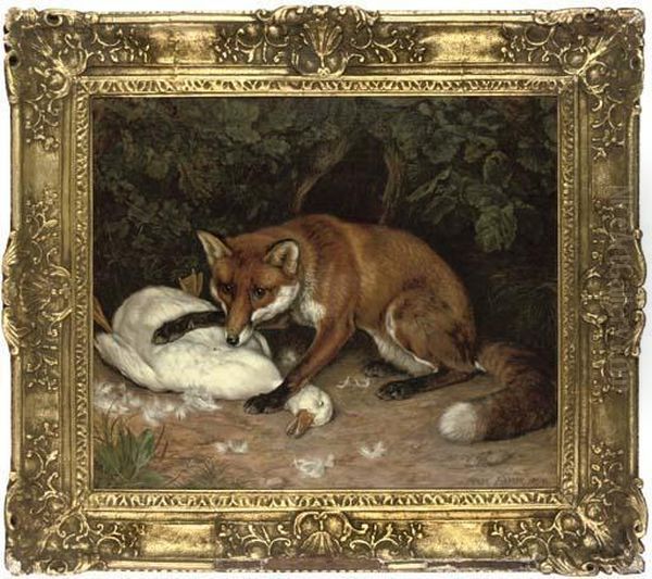 The Fox And Goose Oil Painting by Frank Paton