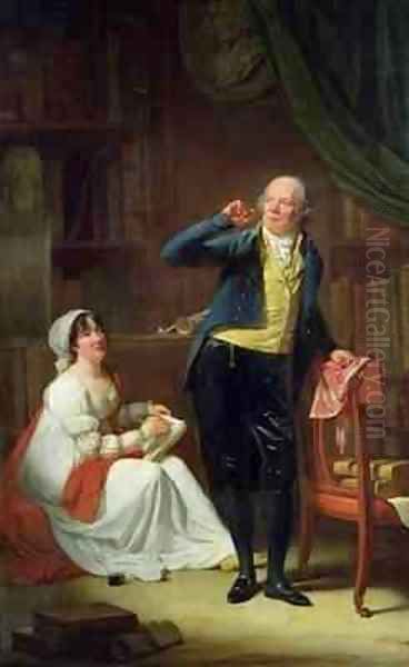 Jacques Delille 1738-1813 and his Wife Oil Painting by Henri Pierre Danloux