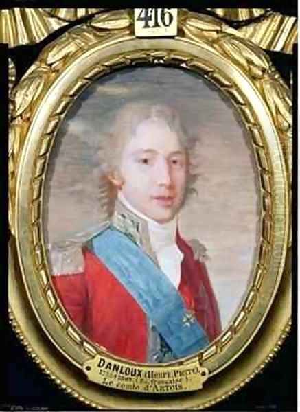 Portrait of Charles of France 1757-1836 Oil Painting by Henri Pierre Danloux