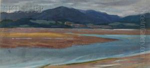 Low Tide Oil Painting by Margaret Jordan Patterson