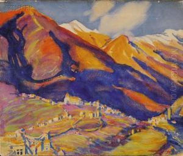 Mountains In Early Spring Oil Painting by Margaret Jordan Patterson