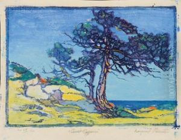 Coast Cypress Oil Painting by Margaret Jordan Patterson