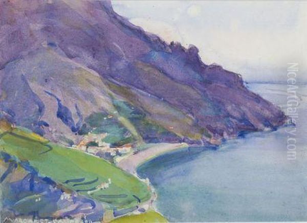 View Of The Italian Coast Oil Painting by Margaret Jordan Patterson