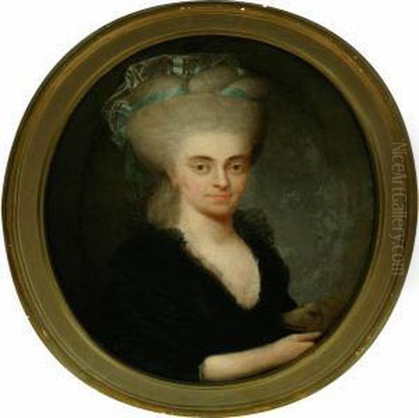 Portrait Of Catharina Maria Reiersen Oil Painting by Erik Pauelsen