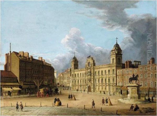 A View Of Old Northumberland House Oil Painting by John Paul